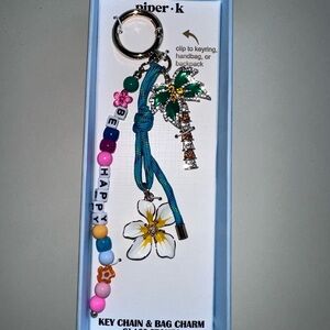 Piper Colorful Beaded BE HAPPY Keychain & Bag Charm